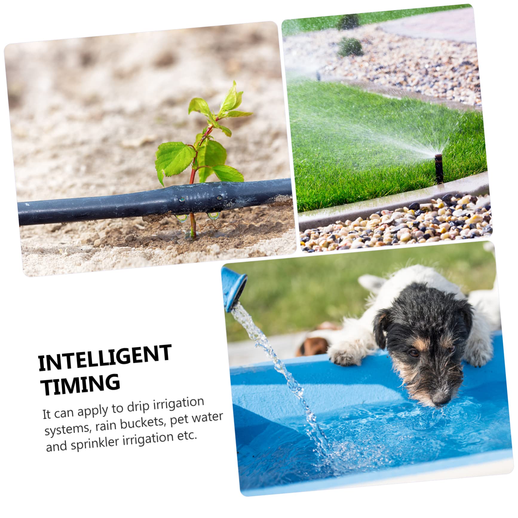 UPKOCH Timer Irrigazione Automatico con Display Ampio Programmatore per Irrigazione a Goccia e Sprinkler in Abs Nero