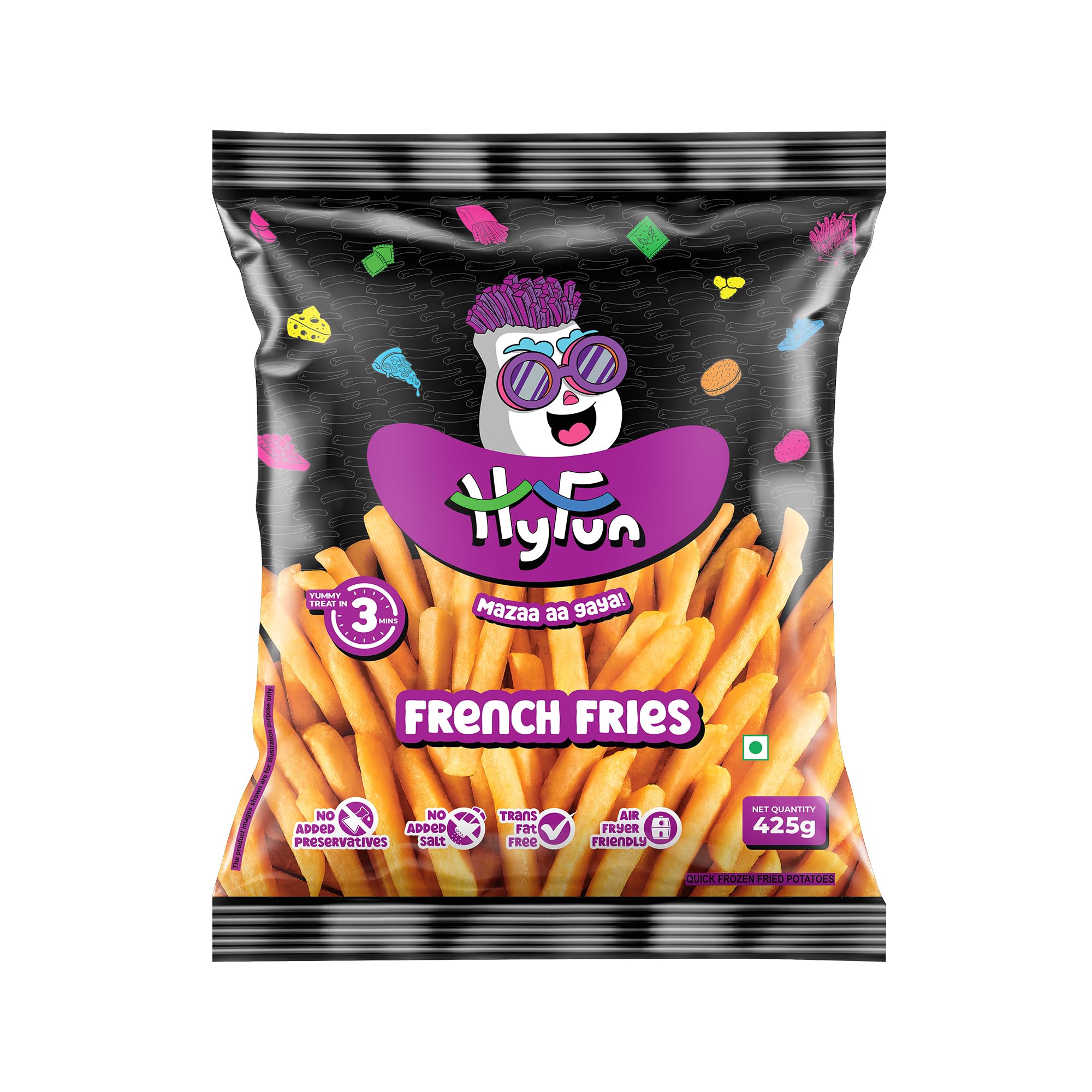 Hyfun French Fries Straight Cut 9 mm, 425gm