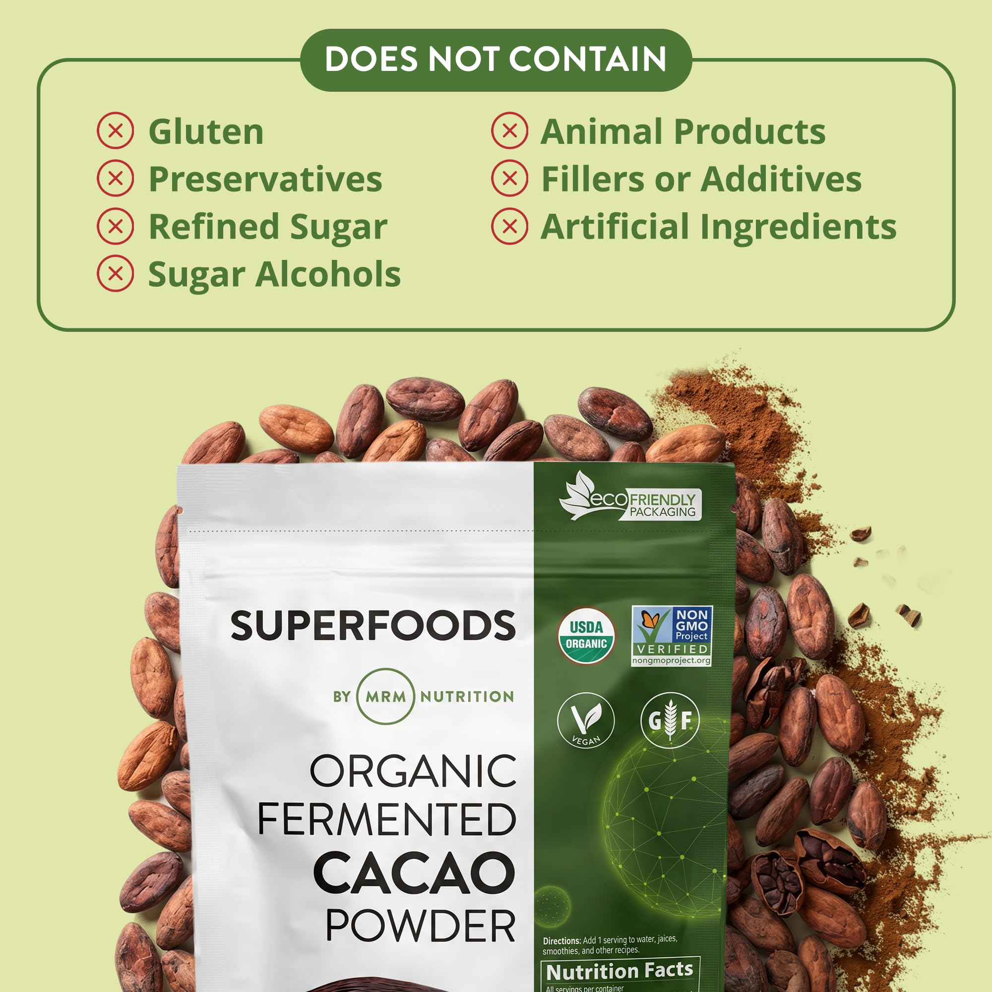 MRM Nutrition Organic Fermented Cacao Powder with Flavonoids - 43 Servings — Amazon image 8