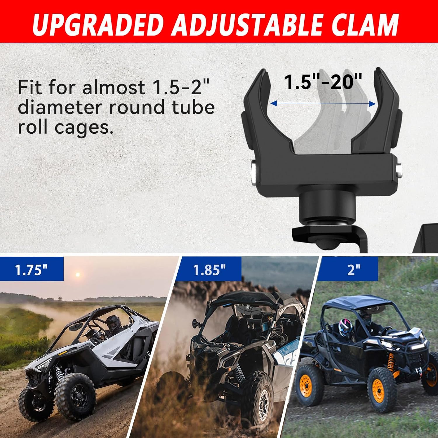 UTV Rearview Mirror for Massimo Buck/T-Boss 2018 2025, Adjustable Side Mirrors for Off-Road Vehicles, Weatherproof Vibration-Resistant Outdoor Vehicle Mirrors,A
