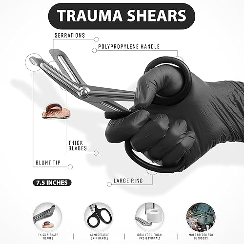 Miniatura 7 de ASA TECHMED Kit avanzado de trauma de emergencia con torniquete CAT GEN-7 - Kit de campo de primeros auxilios compacto y completo para respondedores