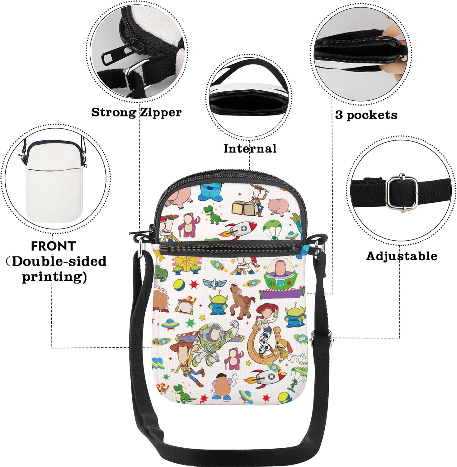 CMNIM Cartoon Movie Gifts Inspired Character Mini Crossbody Bags Cartoon Lover Gifts Fans Shoulder Bag - Image 4