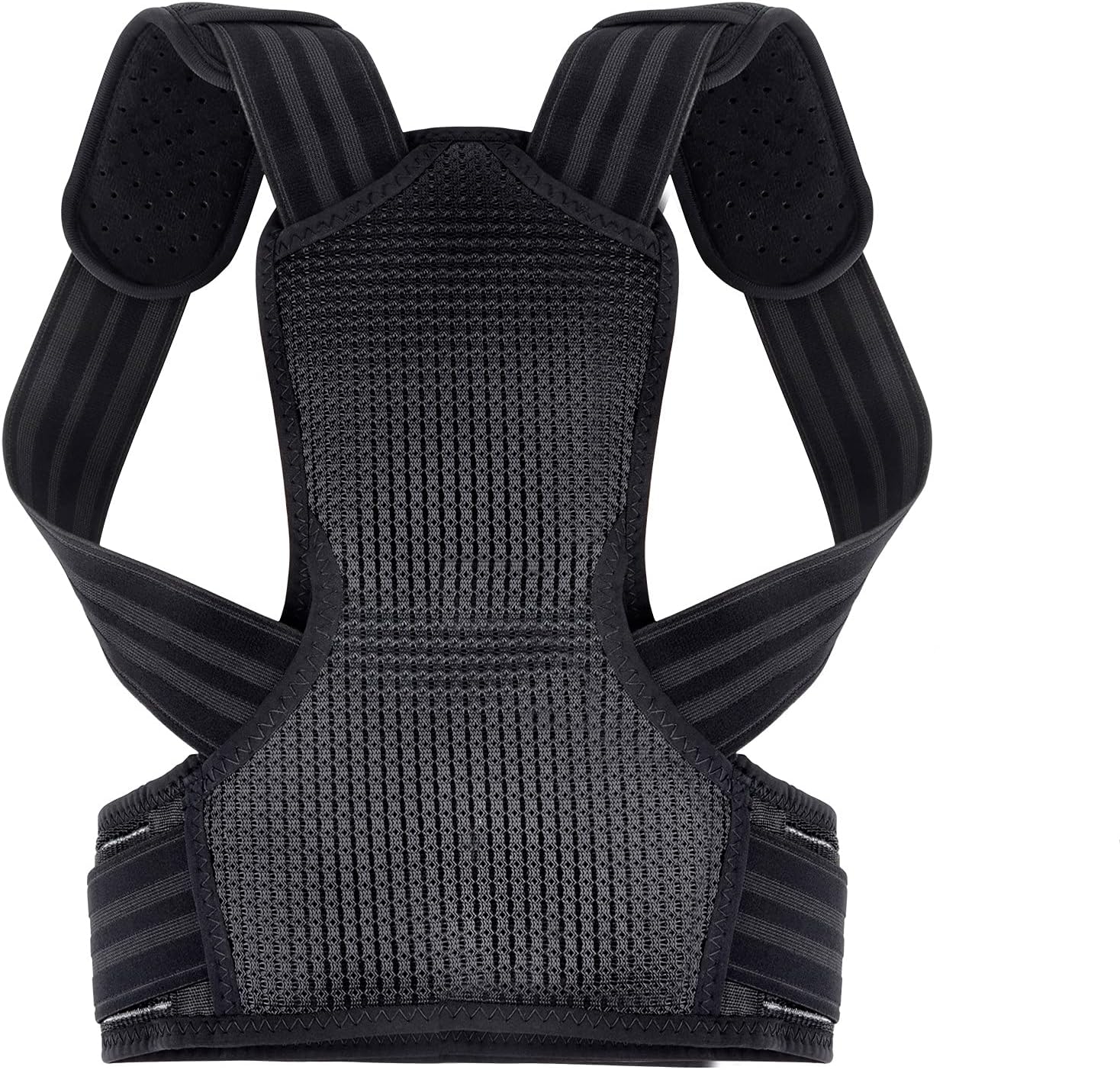 Posture Corrector for Men and Women: IEOKE Back Brace Adjustable Posture Brace - Back Shoulder Lumbar Waist Support Belt to Reduce Back and Neck Pains(M-Waistline 31-35in)