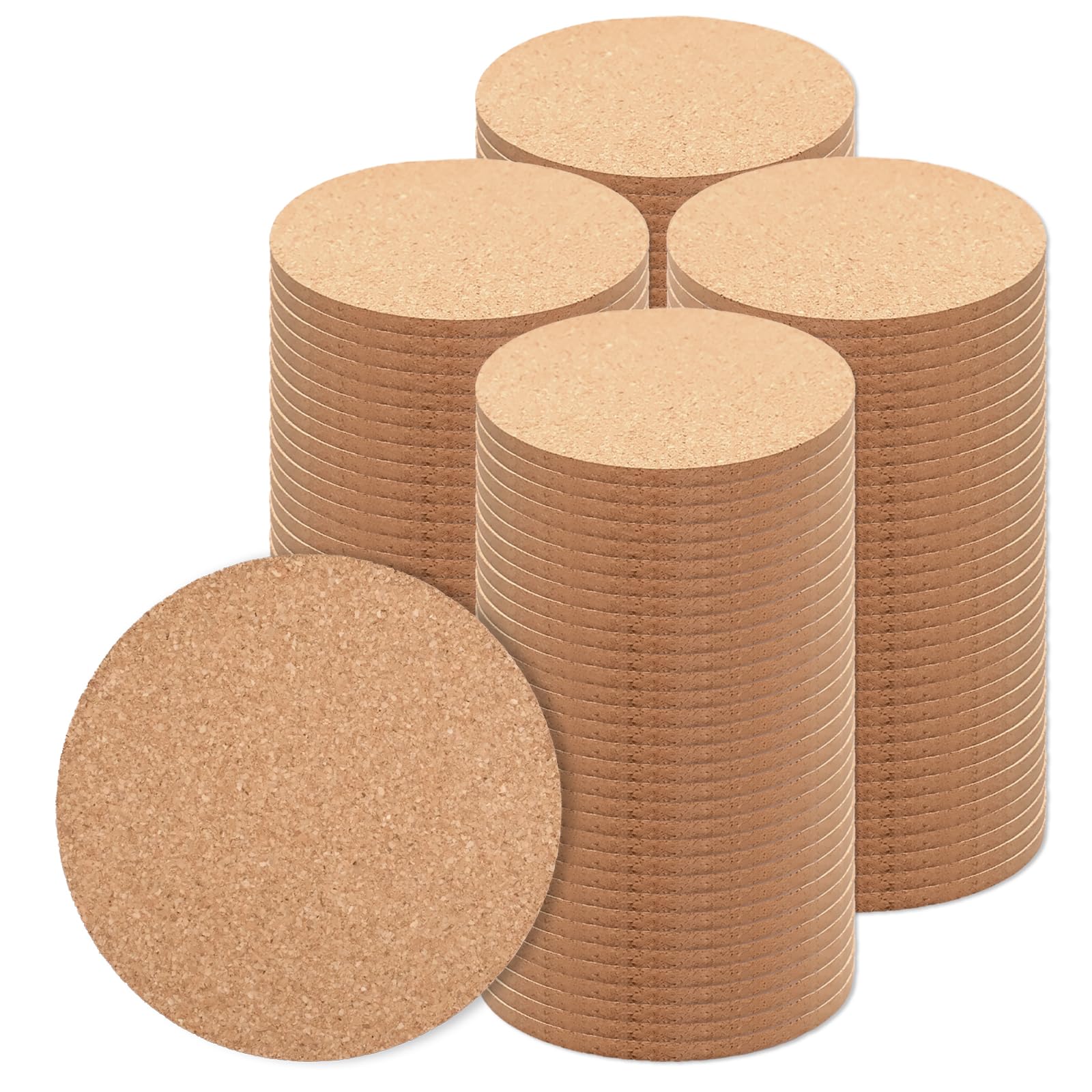 320 posavasos de corcho a granel de 4 pulgadas absorbentes de corcho para platos, copas de vino, cocina, oficina, bar en casa