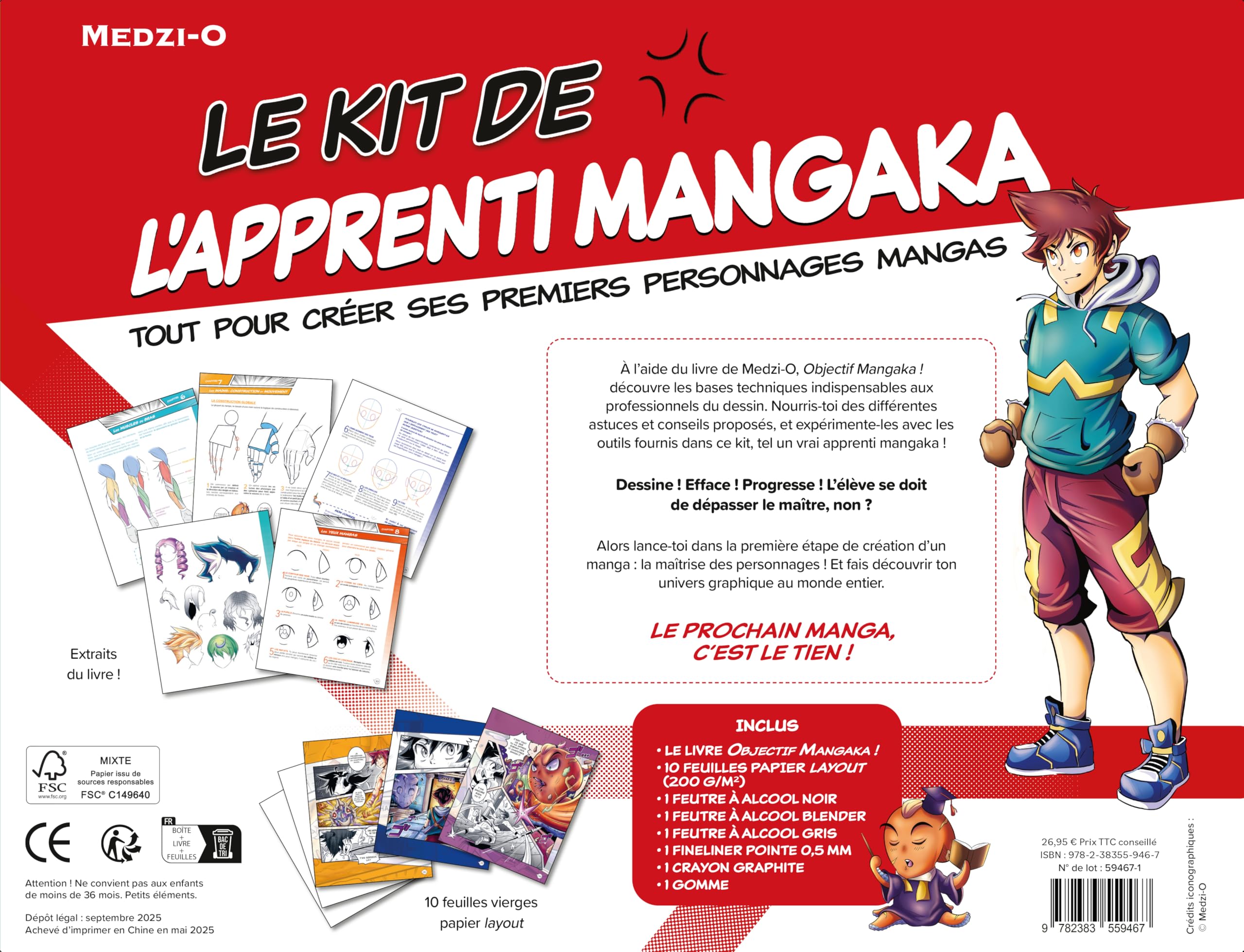 Le kit de l'apprenti mangaka - la première étape vers ton manga ! (coffret): Tout pour créer ses premiers personnages mangas