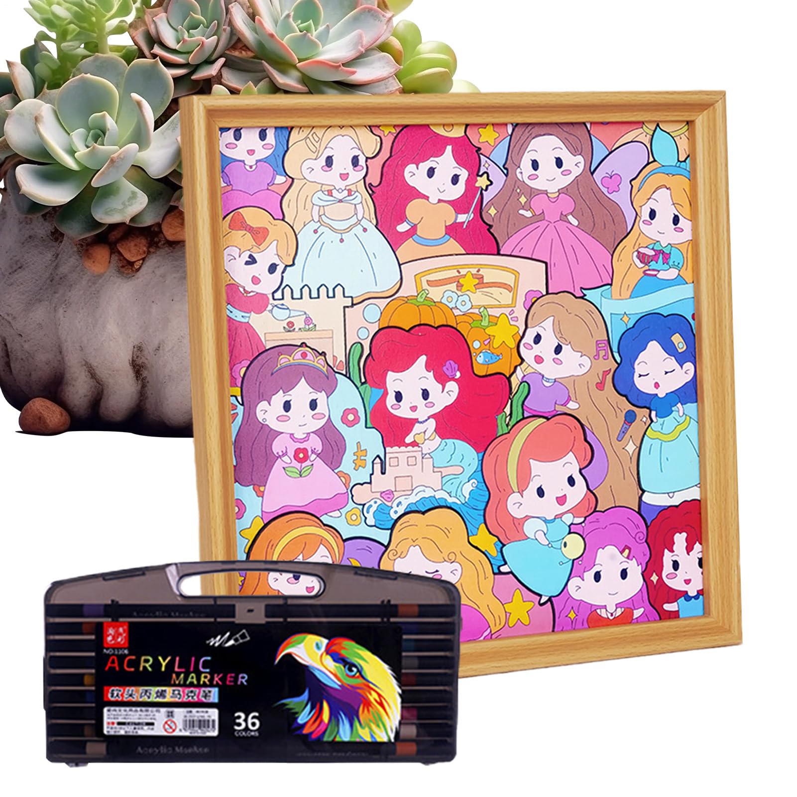 Générique Set di puzzle educativi in legno da colorare