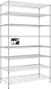 Finnhomy 4000LBS 8-Tier Wire Shelving Unit Adjustable Steel Wire Rack, 24x48x80.2 Inches 8 Shelves Metal Rack, Pantry Shelves for Storage, Metal Garage Shelving with 1 Poles and NSF Certified, Chrome