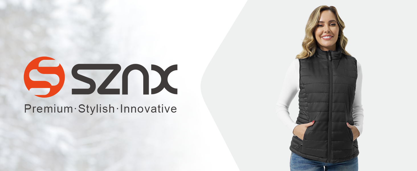 SZNX Gilet Chauffant Femme 6 Zones Avec Batterie 10000mAh - Doudoune Sans Manche 3 Températures