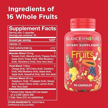 Balance of Nature Whole Fruits Supplement with Superfood Fruits