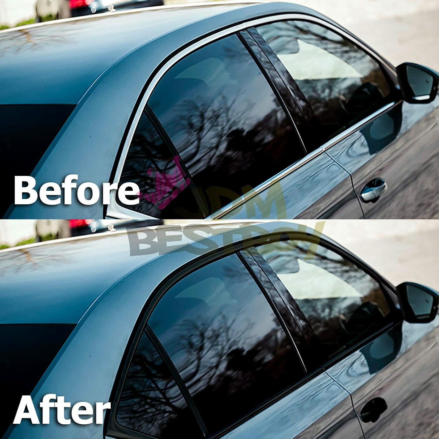 Free Tool Kit Avery Dennison Satin Black Vinyl Wrap Kit for Black Out Chrome Delete Window Trim Door Trim 2" x75Ft