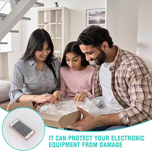 Miniatura 6 de Paquete de 50 bolsas de burbujas de 4 x 6 pulgadas, pequeñas bolsas de burbujas transparentes de doble pared, bolsas de amortiguación de burbujas