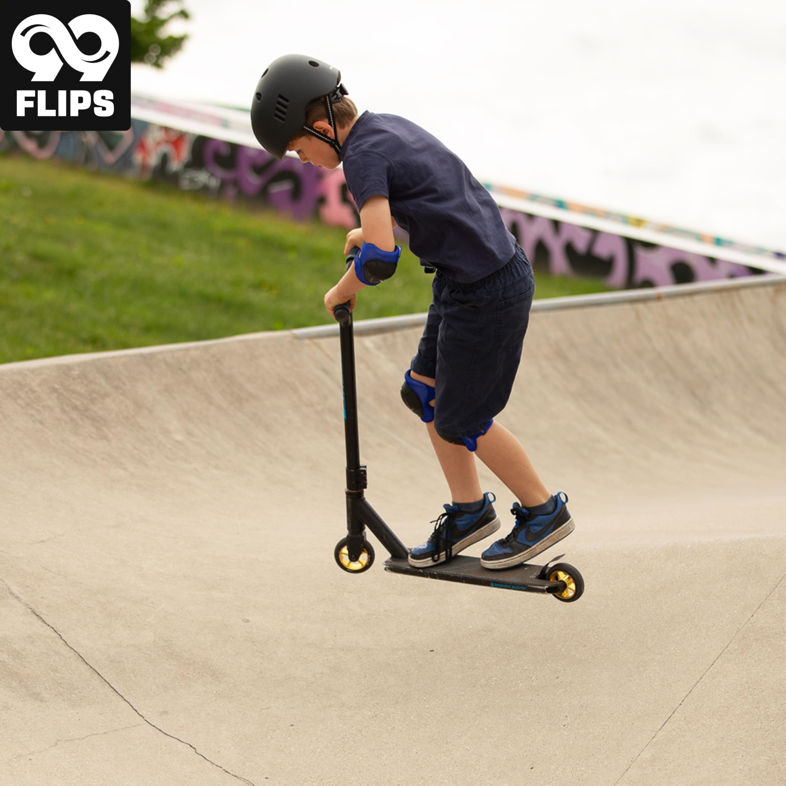 99FLIPS Protection Roller Enfant Genouillère Inline Skate - équipement de Protection Skateboard protecteurs genouillère Enfant, coudiere protecteurs Set de Protection Flash