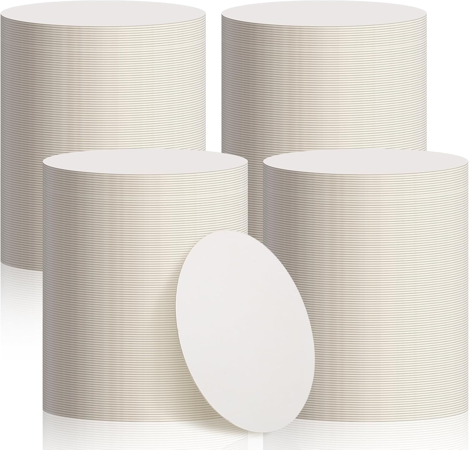 TaoBary 400 Pcs Disposable Paper Bar Coasters Bulk(1.5 MM), 4 Inch White Blank Cardboard Coasters for Weddings Parties Catering Bars DIY Crafts Arts