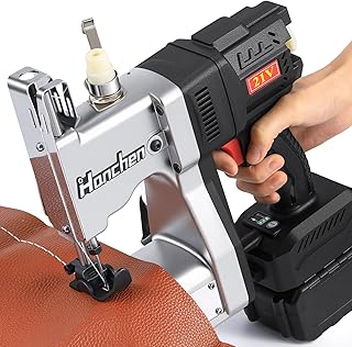 Hanchen コードレス袋縫ミシン ブラシレス ポータブル袋縫ミシン 7-10mm袋口縫い 2600針/分 自動割線 3kg軽量で便利 手動袋縫 ハンド袋 自動タンジェント 手織り 織りバッグ・麻袋・クラフトバッグ 業務用織り袋・紙袋 業務用 110V(GS8-073D)
