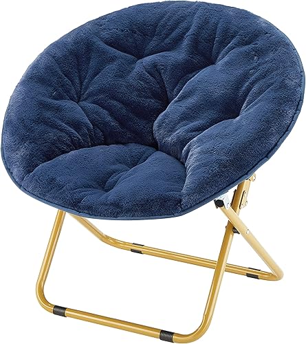 Miniatura 36 de Heritage Kids Silla plegable de piel sintética blanca con base dorada de 23 pulgadas Kids Saucer™ Blanco con base dorada,Negro con base negra,Negro