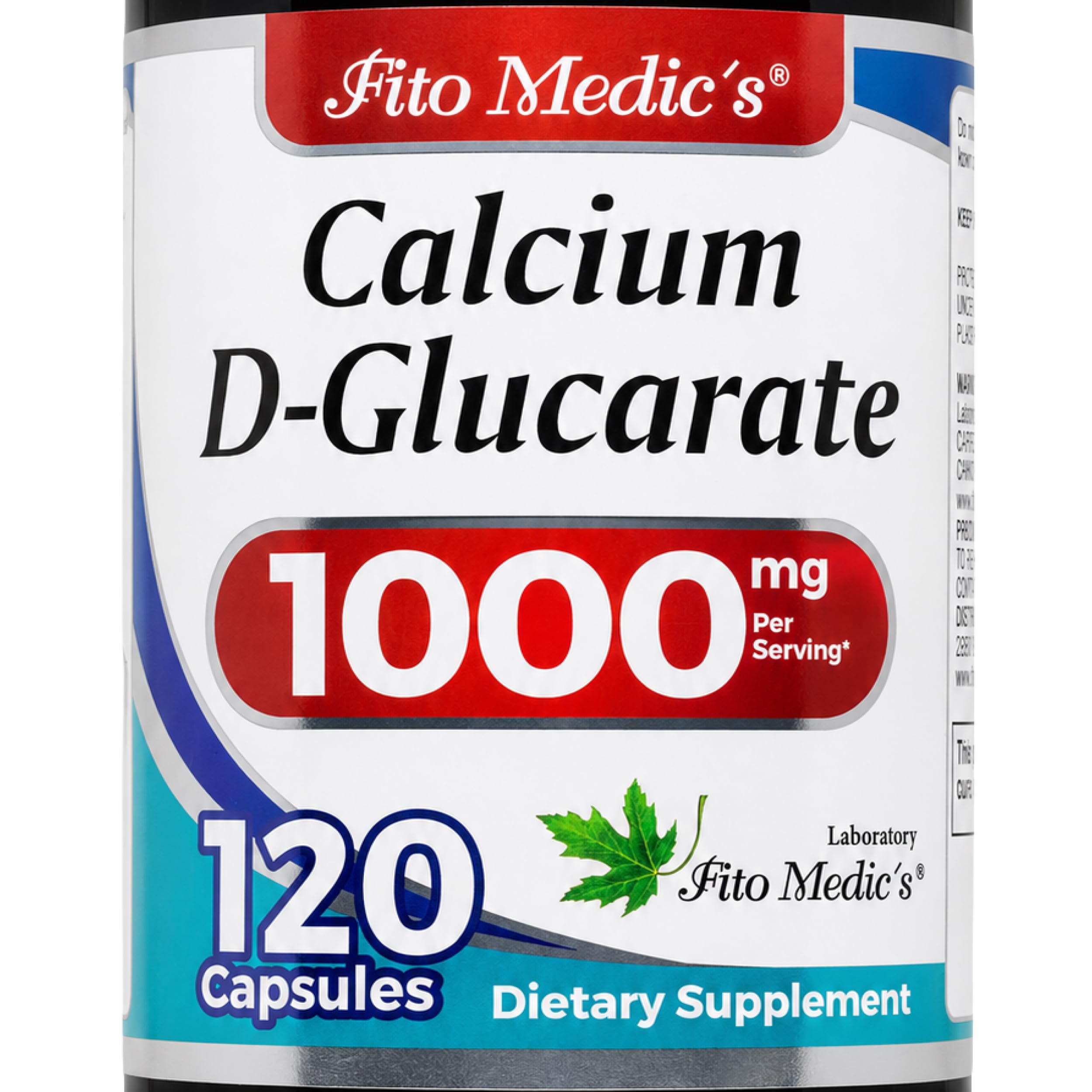 Lab - Calcium d-glucarate, Calcium 1000mg -120 Caps, Calcium Supplement- Menopause Support- Hormone Harmony- Liver Detox- Detox Cleanse- Ultra high Absorption- Calcium, Calcio. 120 Count (Pack of 1)