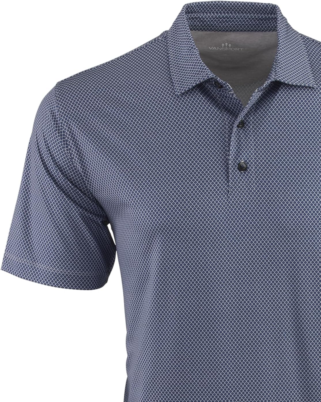 Vantage Apparel NCAA Mens Collegiate Premium Moisture Wicking Stretch Fit Diamond Print Polo