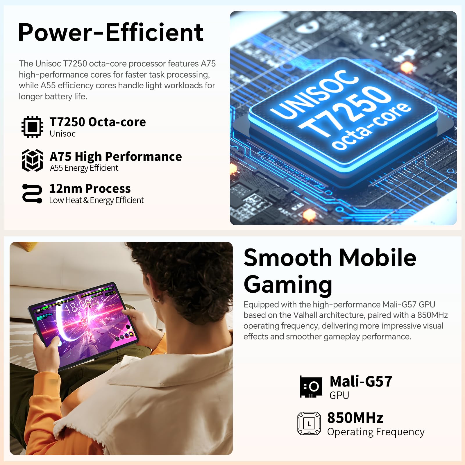 TECLAST P50T Android 16 Tablet 11 Pollici Gemini AI, 90Hz Display, T7250 2GHz Octa Core Gaming Tablets, 16GB RAM+128GB ROM(5TB TF), 8000mAh, Widevine L1, 5G WiFi 6, GPS/13MP/OTG, 2026 Tablet Con Penna