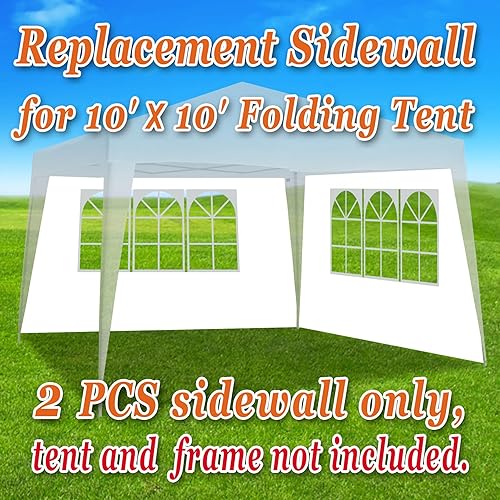 Miniatura 2 de Strong Camel Pared lateral de repuesto para cochera de polietileno instantáneo, 6.4 pies x 19.7 pies (solo 1 pared lateral) (blanco)