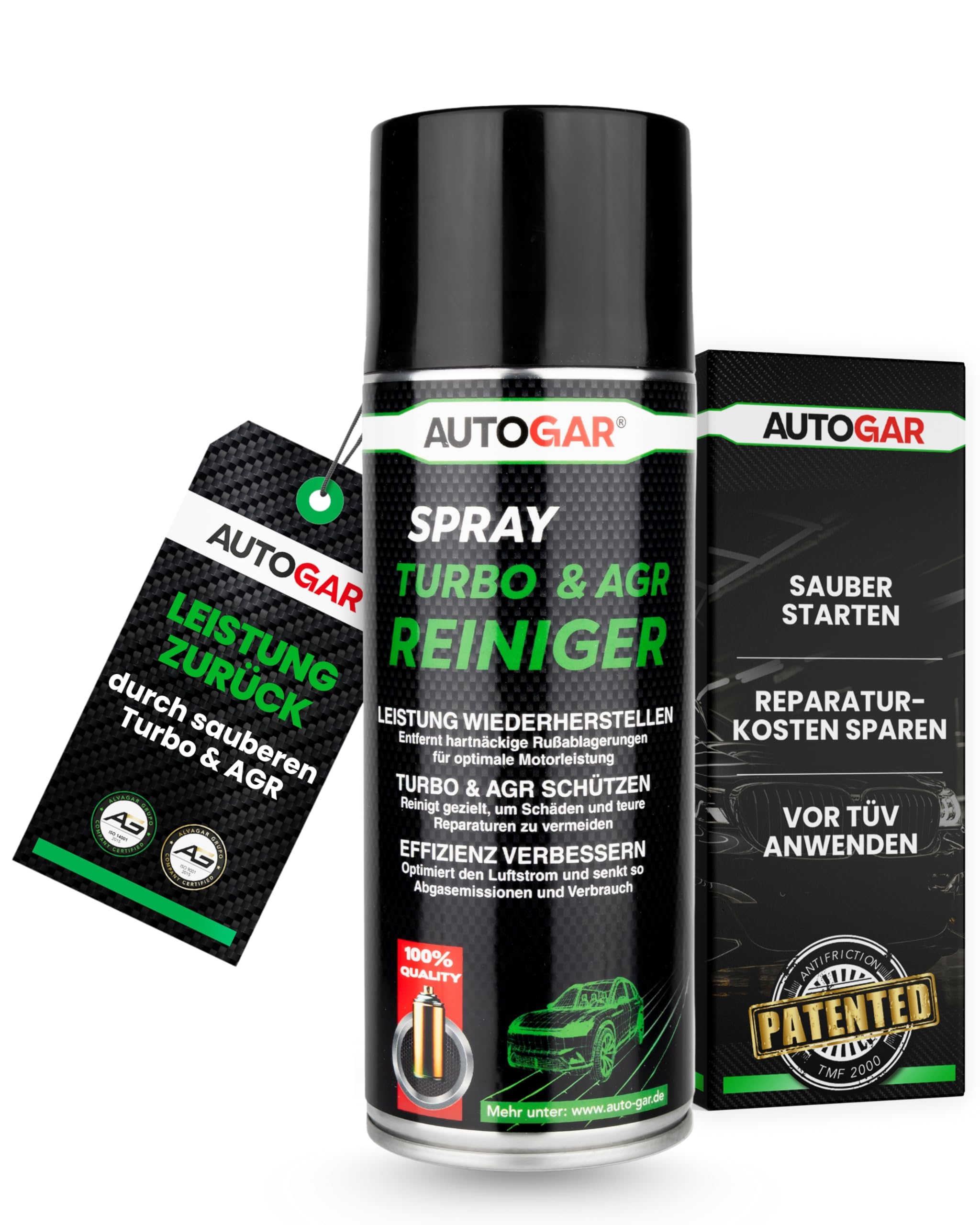 Turbo & AGR Reiniger Spray 400 ml I Ansaugtrakt Reiniger für Diesel I AGR-Ventil & Turbolader von Ruß und Ölkohle befreien I Einfache Anwendung für Werkstatt & DIY