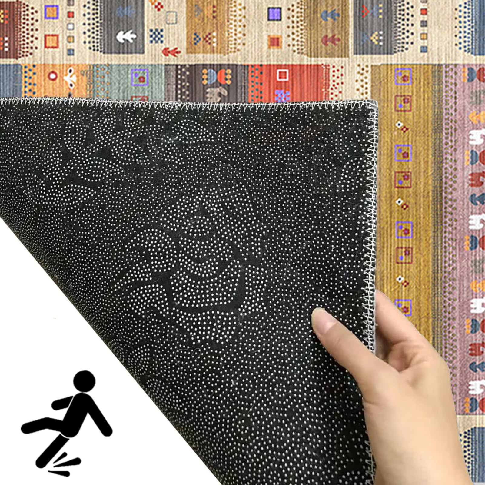 Tappeto per Corridoio Lungo Antiscivolo Lavabile Tappeto Passatoia Cucina 80 x 300 cm Tappeto Ingresso Lavabile in Lavatrice Tappeto Passatoia per Soggiorno Corridoio Cucina Lavanderie Ufficio