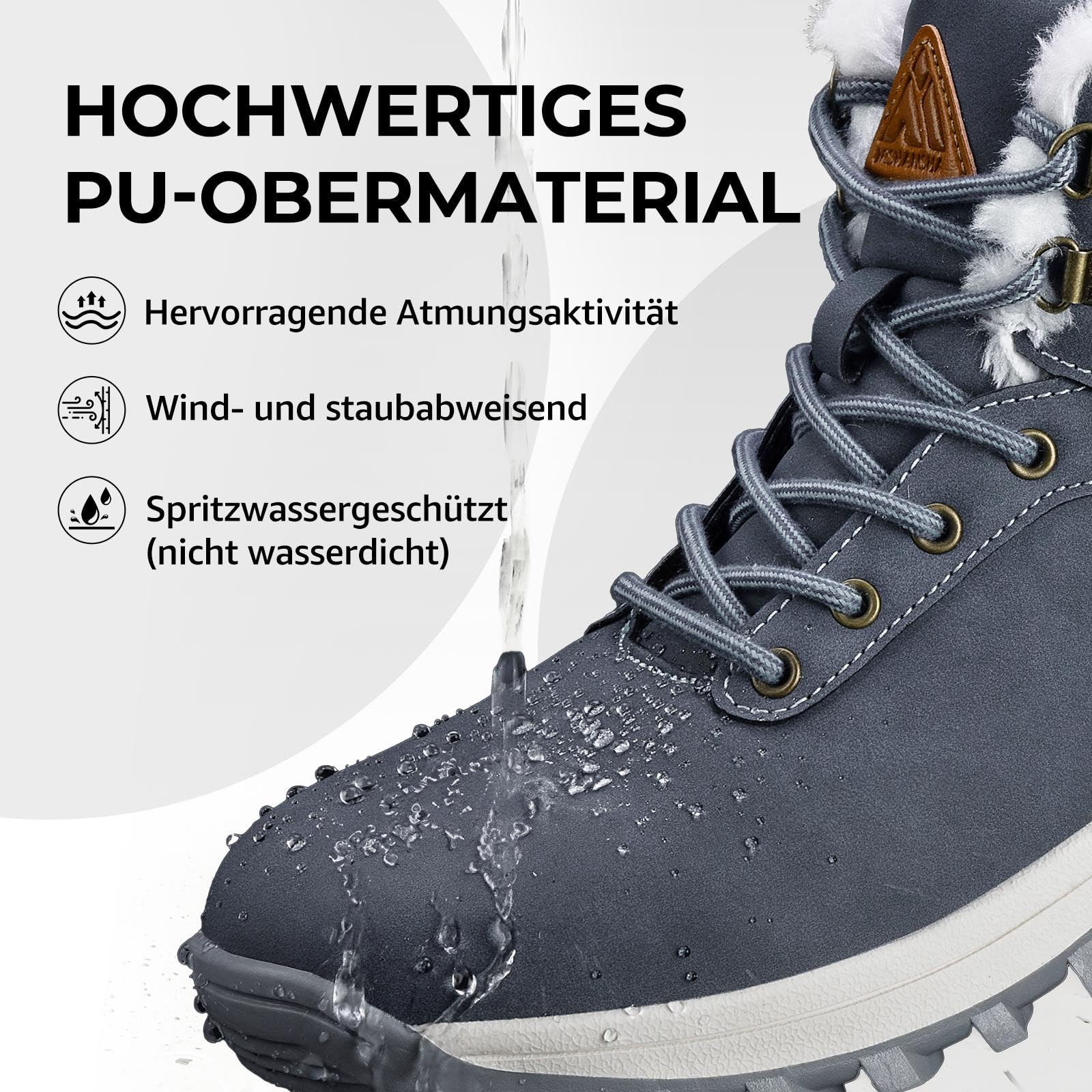 Mishansha Unisex Botas Invierno Cálido Impermeables Botines de Nieve Gr.36-48