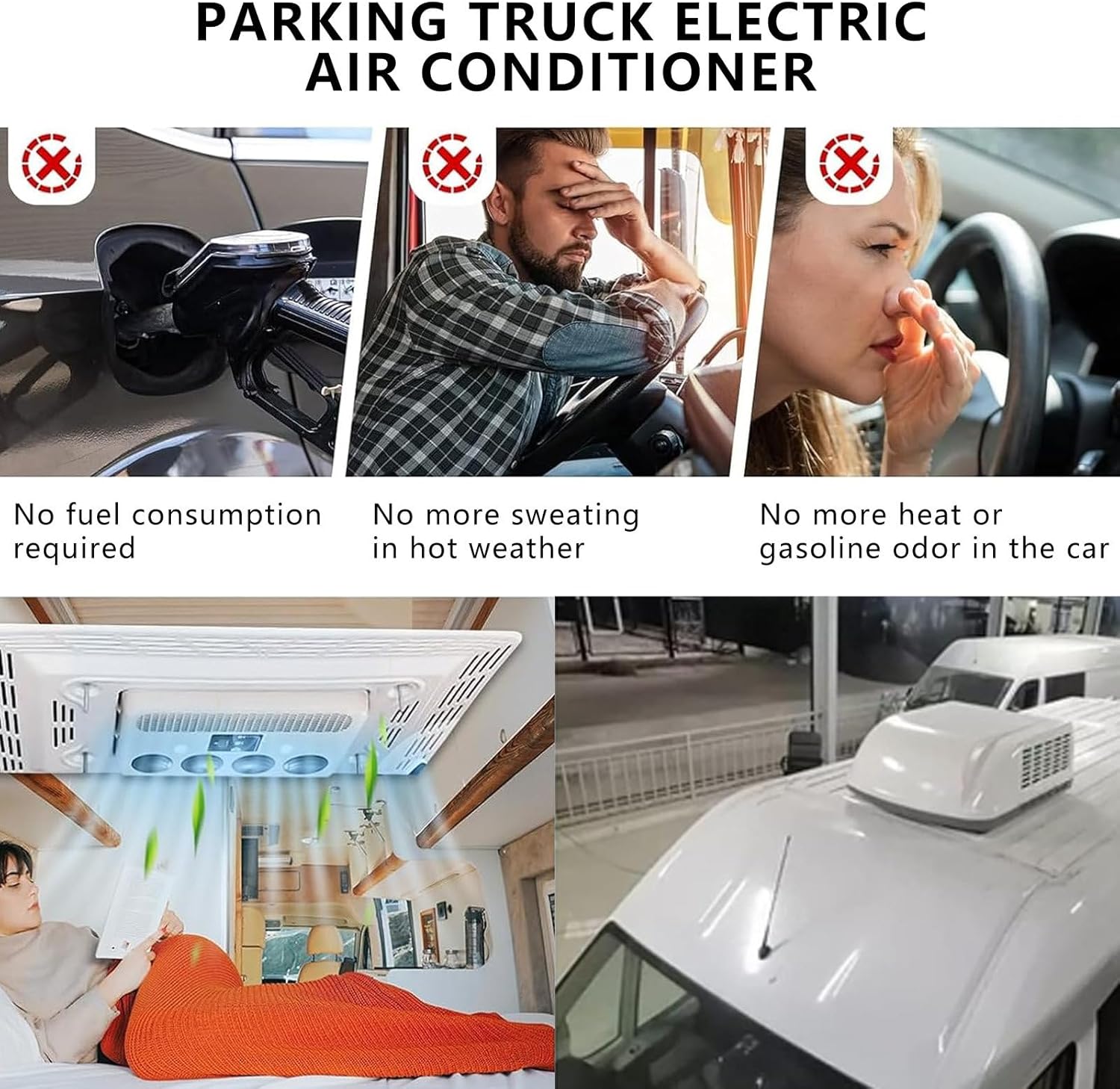 Rv Rooftop Dc Unit 12 V 24 V Dc Camper A/C Units,360° Swing Air Outlet,Electric Parking Rooftop Rv Air Conditioner,for Semi-Truck Tractor Camper Pickup Trailer,12V