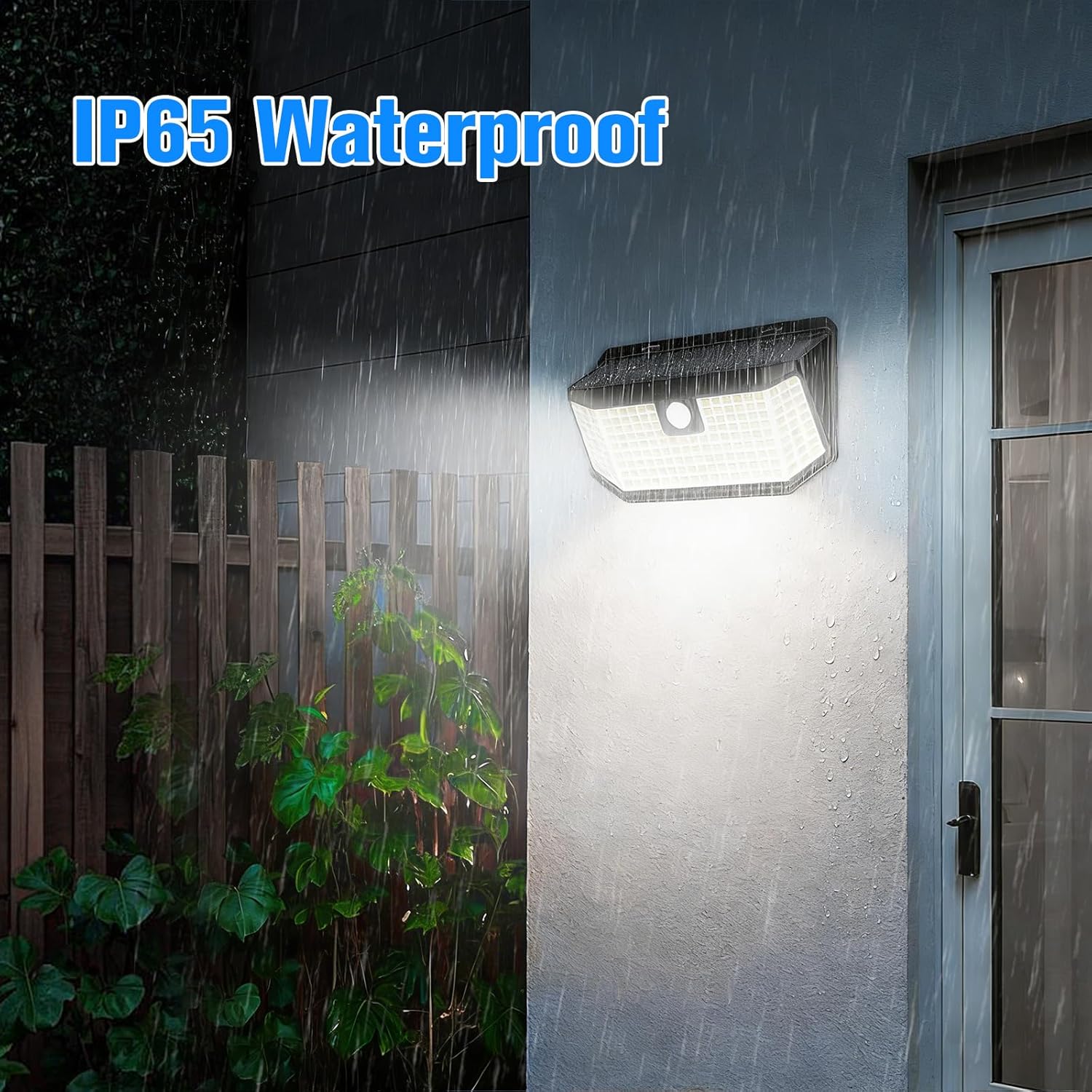 Aootek Solar Outdoor Motion Sensor Lights 2500Lm Solar Panel to 15.3 in² and 3 Modes(Security/Permanent On All Night/Smart Brightness Control) with IP65 Waterproof with Wide Angle(4pack)