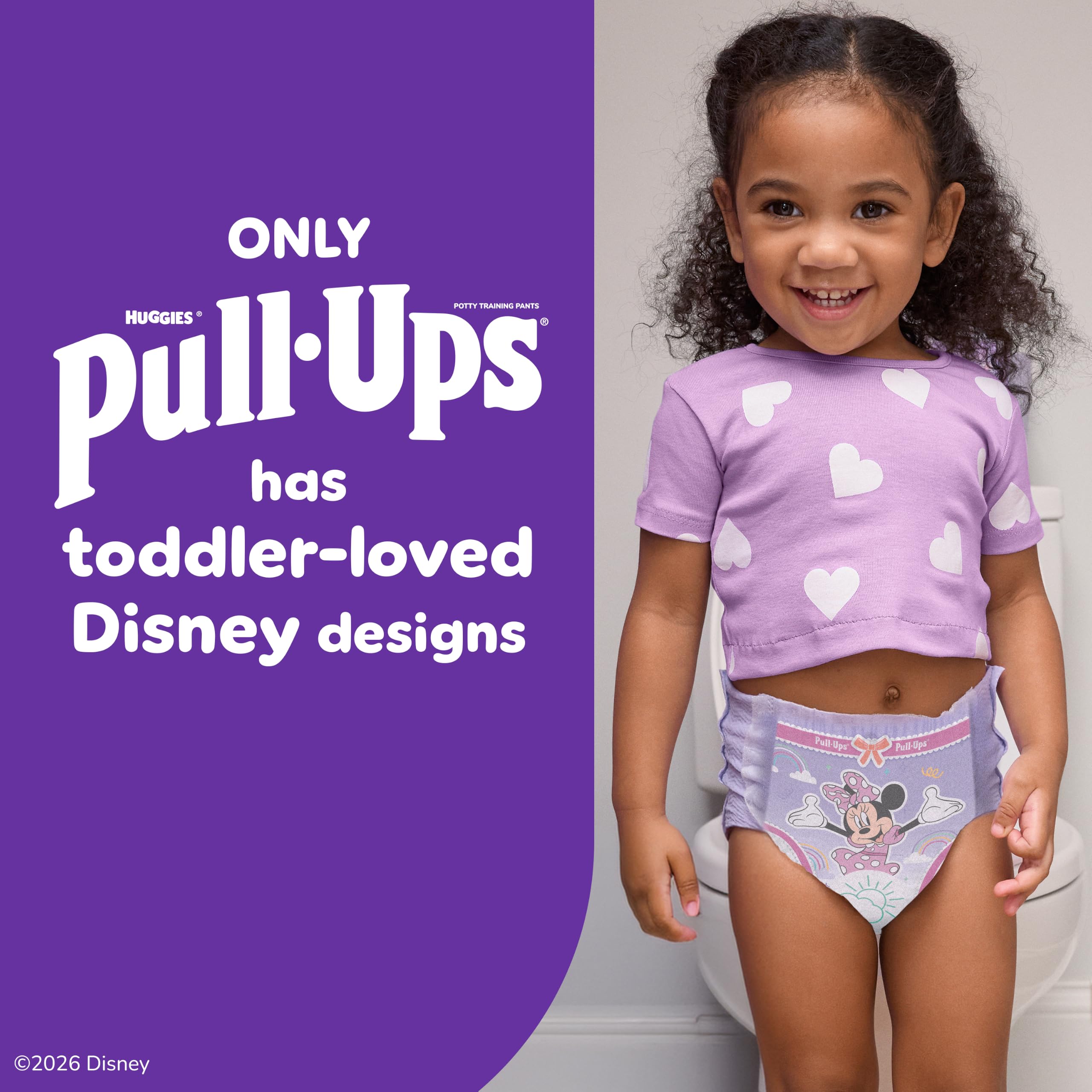 Pull-Ups Trainingsunterhose für Mädchen, leicht zu öffnende Kleinkinderhose, 4T-5T (15-22 kg), Lerndesigns für Kleinkinder, 82 Stück