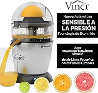 Vista 2 de Vinci Exprimidor Eléctrico de Cítricos Manos Libres, Máquina Exprimidora de 1 Botón, Exprimidor de Naranja Lima Pomelo Limón, Exprimidor de Naranja