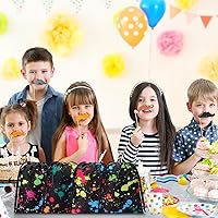 Vista 5 de Sweetude 24 bolsas de neón con cordón, pequeñas de neón que brillan en la oscuridad, regalo de fiesta, mochila con cordón, suministros de decoración