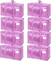 Vista 33 de Ticonn - Bolsa de transporte extragrande con cremalleras y asas de transporte, resistente, para ahorrar espacio, color azul