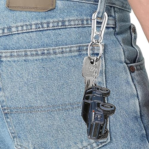 Miniatura 8 de LEERLY Llavero de coche de metal para 4Runner, Negro -