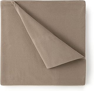 Shavel Home Products Micro Flannel Solid Color Sheet Set, Hazelnut, Queen