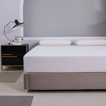 MLILY Green Tea 8 Memory Foam Mattress | Cooling Gel Infused for Cool Sleep | CertiPUR-US Certified | Bed in Box | Made 100percent in USA | Medium Firm | Queen Size, GRNTEA8-Q