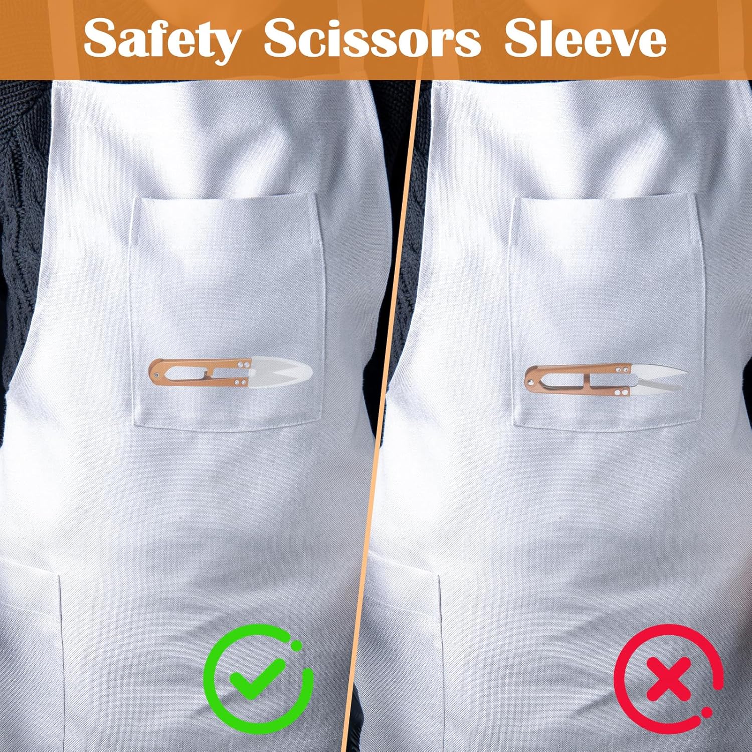 Sibba Sewing Scissors with Blade Covers 6 PCS 4.21inch Stainless Steel Thread Snips Professional Sewing Snips Small Crochet Thread Scissors Yarn Cutter for Embroidery Knitting DIY Crafts Gardening