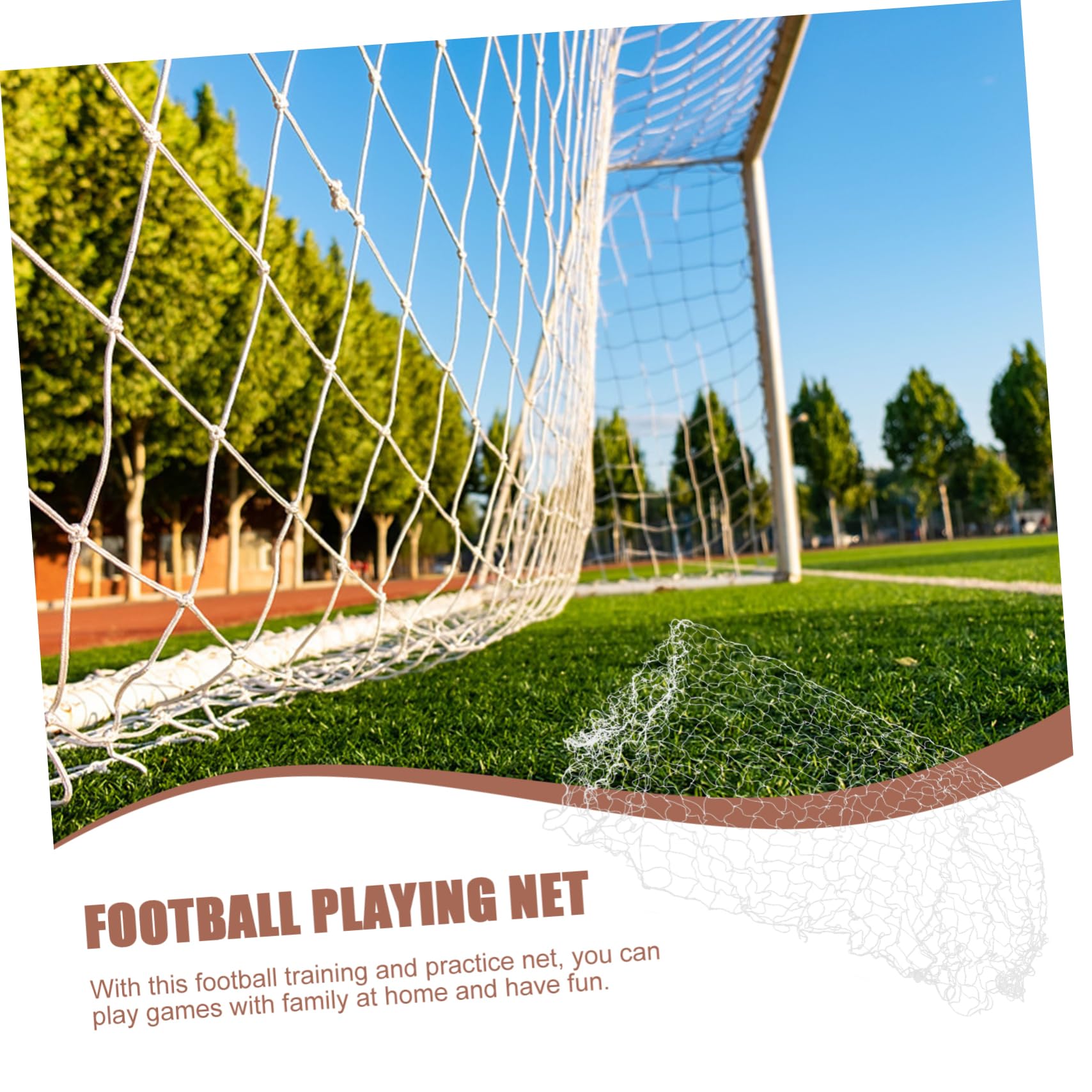 INOOMP Football Nets for Backyard Driving Indoor Soccer Net Training Equipment Pe Material Easy to Set up for Ages