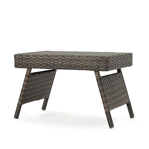 Christopher Knight Home Thira Outdoor Wicker End Table with Aluminum