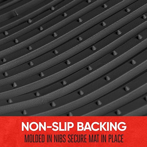 Miniatura 5 de Motor Trend FlexTough Baseline - Alfombrillas de goma con forro de carga para maletero, juego combinado delantero y trasero que se adapta a la