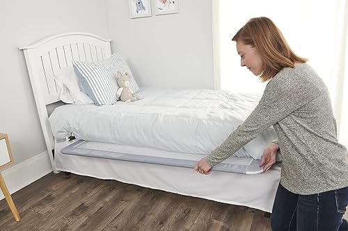 Miniatura 5 de Regalo - Riel Hideaway para cama, extralargo de 54 pulgadas, con sistema de seguridad de anclaje reforzado, color gris