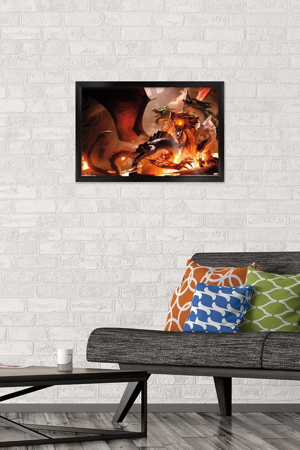 Dungeons and Dragons - TIAMAT Wall Poster, 22.4L" x 14.7W", Black Framed Version