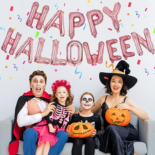 Vista 5 de 76pcs Happy Birthday Balloon Banner, Rose Gold Balloons Letters, Personalized 16" Mylar Foil Birthday Decorations include 2 Sets A- Z, 1 set Number