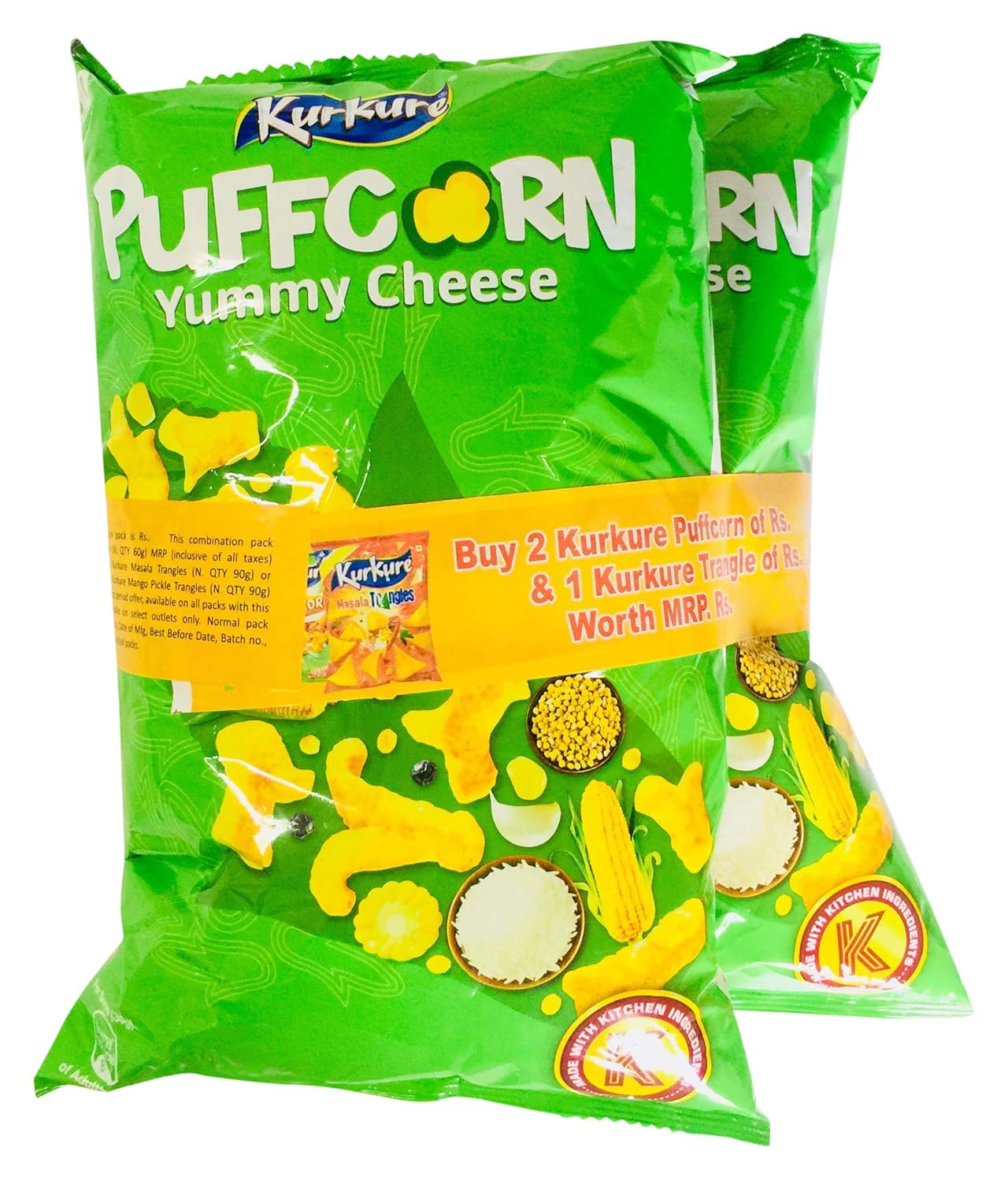 Kurkure Puffcorn Yummy Cheese, 210g (Buy 2 get 1) Amazon.in