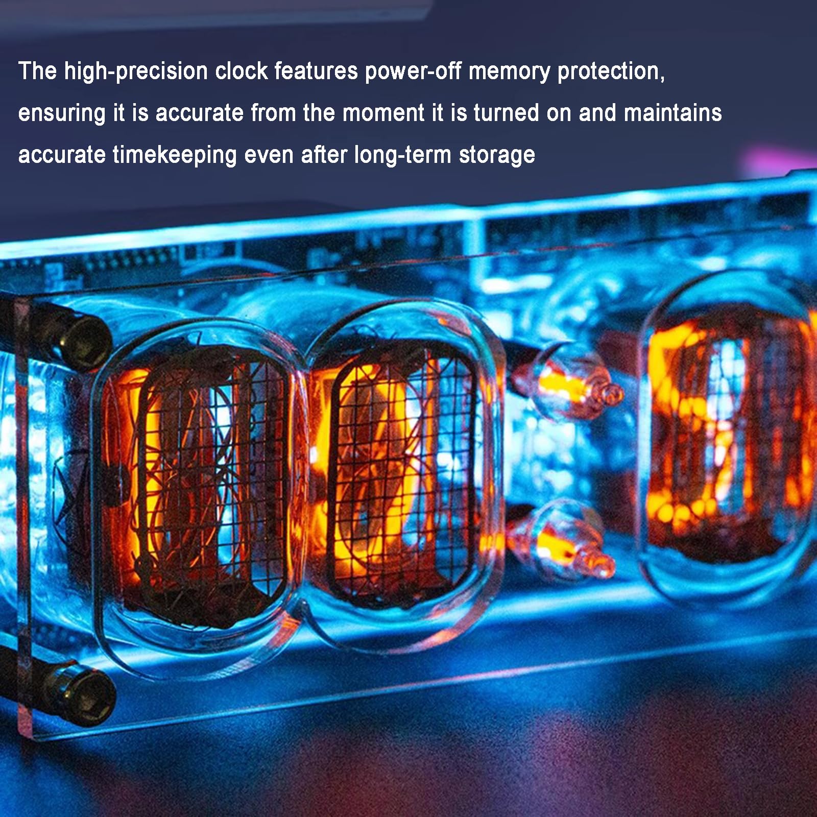 Nixie IN-12 rurki cyfrowe 4-bitowe LED zegar cyfrowy, efekty wizualne RGB, format 12/24 godziny, złącze USB typu C, kreatywna dekoracja biurka