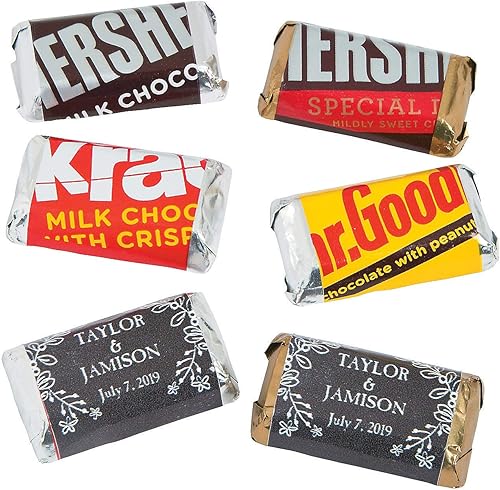 Fun Express Pegatinas de pizarra personalizadas, diseño floral, mini caramelos, comestibles, 30 unidades