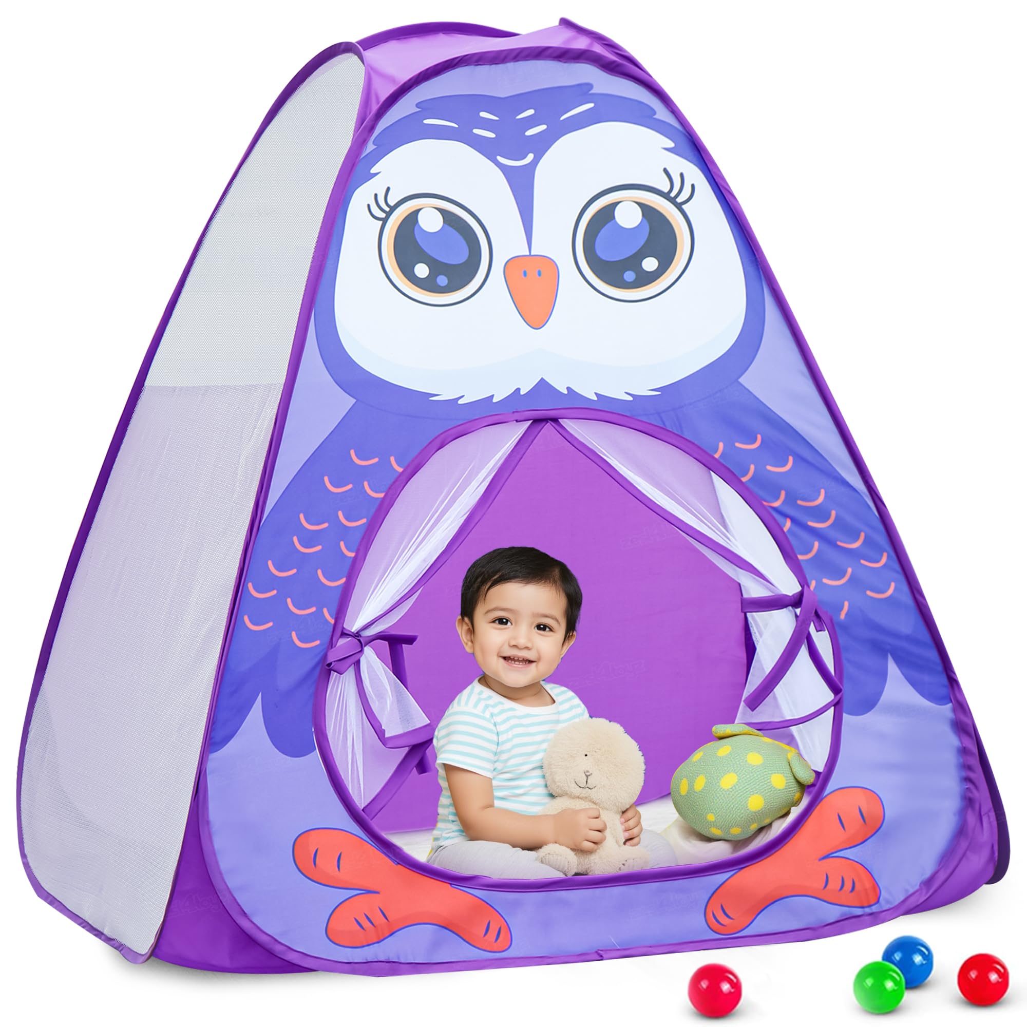 Zest 4 Toyz Popup Tent House for Kids Play House Foldable Tent House for Boys & Girls Easy to Set Up Baby Tent House 3 to 5 Years (Balls Not Included) - Purple-image-30