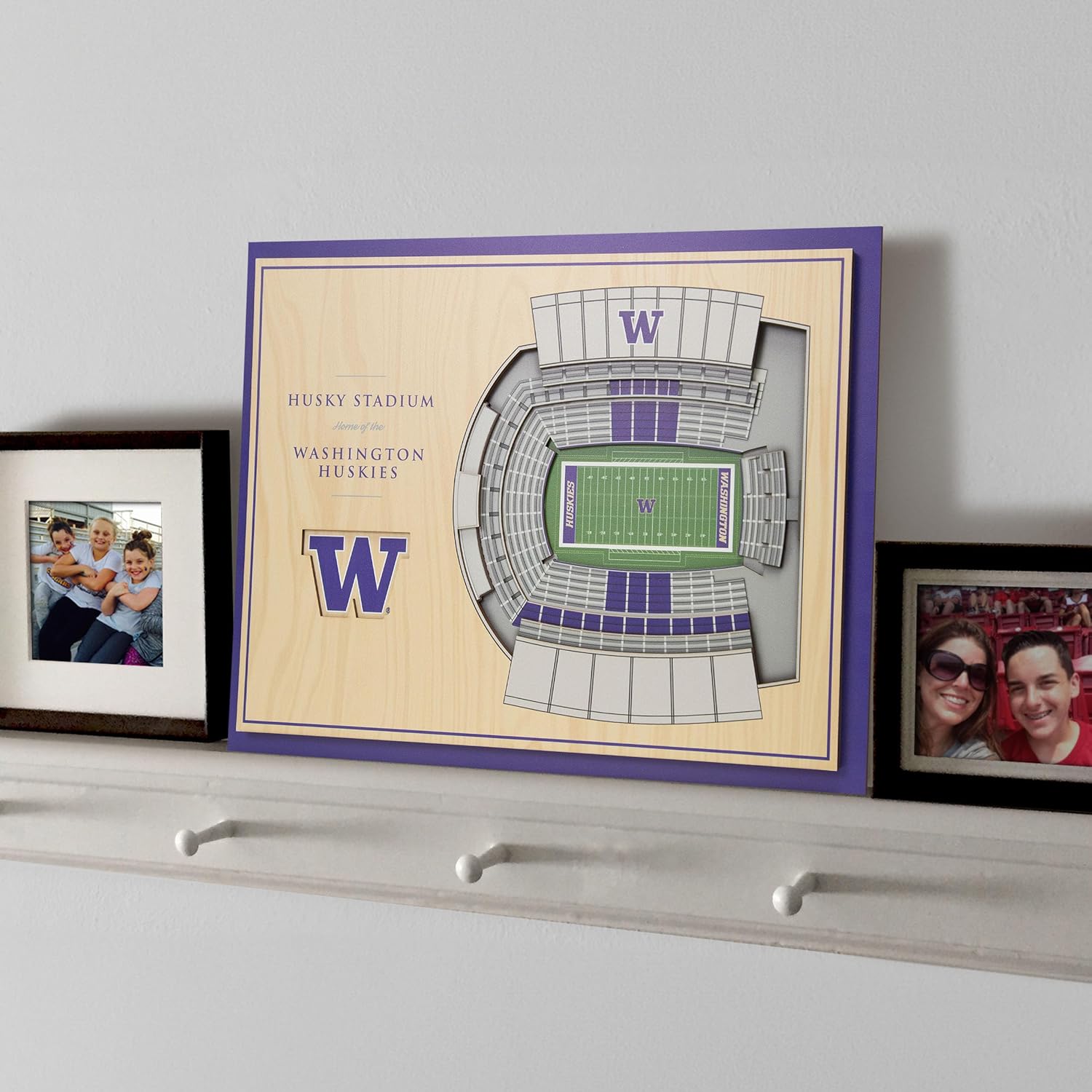 YouTheFan NCAA Washington Huskies 5-Layer StadiumView 3D Wall Art - Husky Stadium