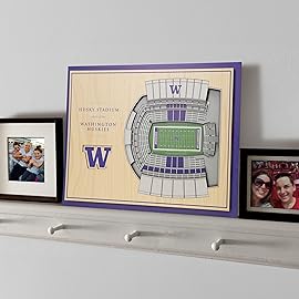 YouTheFan NCAA Washington Huskies 5-Layer StadiumView 3D Wall Art - Husky Stadium