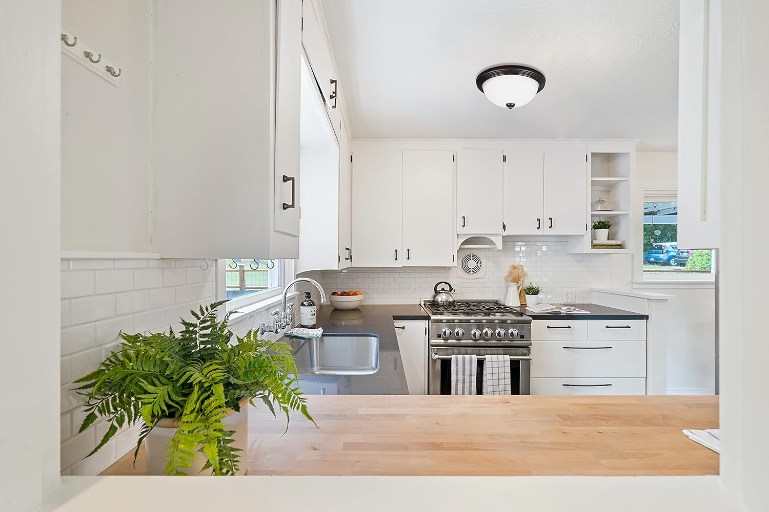 Crеаtіvе Prоduсt Sea Gull Lighting Generation 77264-710 Traditional Two Light Flush Mount from Seagull-Geary Collection in Bronze/Dark Finish, Burnt Sienna