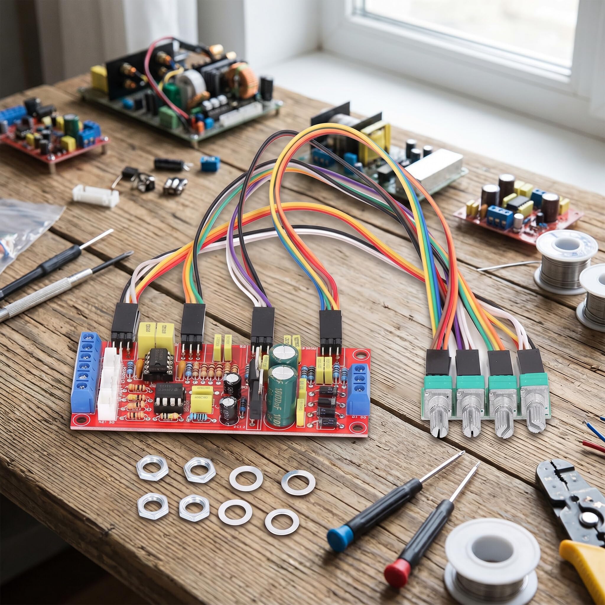Preamplificatore Audio Professionale PCB con Controllo Volume e Tono Bassi Midrange Alti per Amplificatore Alta Fedeltà